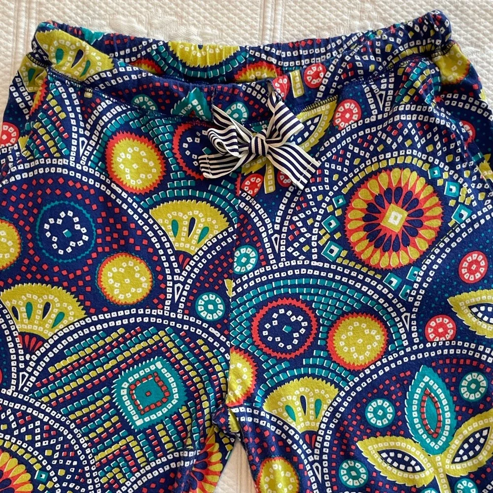 Anthropologie Eloise Boho Print PJ/Lounge Pants Drawstring Pockets Wide Leg Blue - Picture 2 of 13